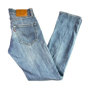 Levi's Premium Big E Mens Slim Fit Medium Wash Blue Denim‎ Jeans WaterLess 28x32
